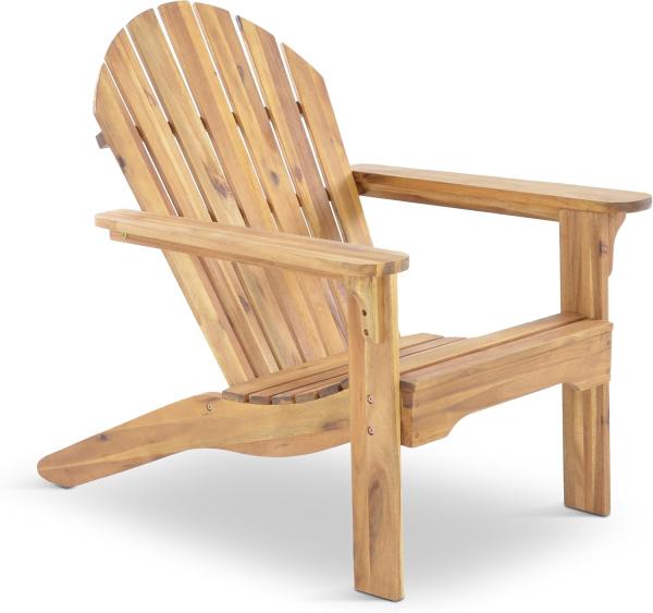 Raburg Gartensessel XXL Design-Gartenstuhl, Akazie Hartholz, Premium Light, Adria, Canadian Adirondack Deck-Chair / Hamburger Alsterstuhl