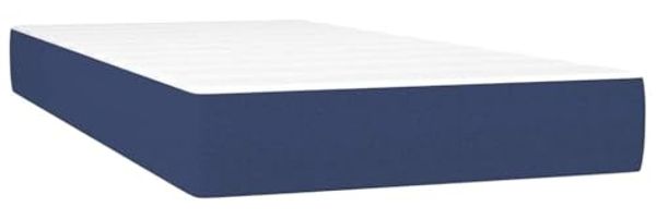 vidaXL Taschenfederkernmatratze Mittel Blau 120x190x20 cm Stoff 4007147