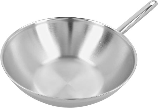 Demeyere Apollo 7 Wok flacher Boden 30 cm, 18/10 Edelstahl