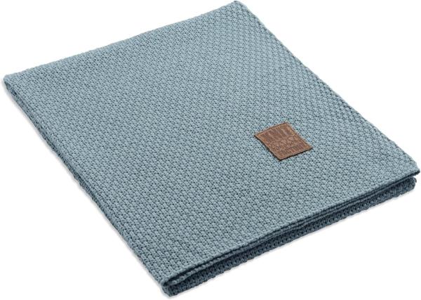 Knit Factory Jesse Decke 160x130 cm Glatt Stonegreen