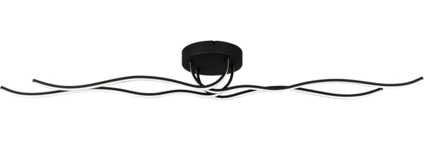 Eglo 99322 LED Deckenleuchte RONCADE 1 Stahl, Alu schwarz 40W L:116cm B:18cm H:11,5cm 3000K