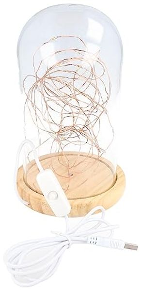 Goobay 60340 Leichte Dekorationsfigur Beige Transparent Weiß Kupfer Glas Kunststoff Holz IP20 Weiß 50 Lampen