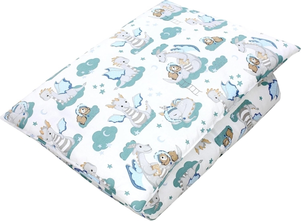 TupTam Kinderbettdecke Kinder Gemusterte Bettdecken Set Ganzjahresdecke Kopfkissen 2tlg.