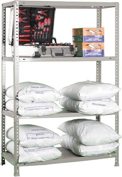 Simonrack Schwerlastregal, Lagerregal, 150 x 100 x 30 Metallregal, Kellerregal, Biegestelle 100 kg, 4 Fachböden, Grau - Comfort Bild 9