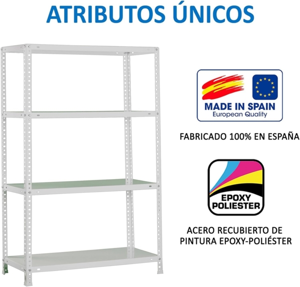 Simonrack Schwerlastregal, Lagerregal, 150 x 100 x 30 Metallregal, Kellerregal, Biegestelle 100 kg, 4 Fachböden, Grau - Comfort Bild 7