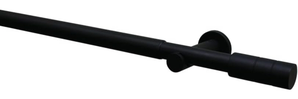 GARDINIA Gardinenstange Set Metall 22/25 mm, Ø 25 mm, 1-läufig, ausziehbar, mit Bohren, verschraubt, Aluminium, 1-Lauf