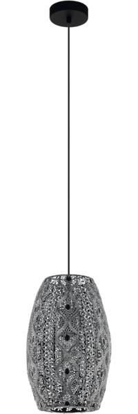 Eglo 43391 Hängeleuchte RIYADH schwarz-antik H:110 Ø:22,5cm dimmbar