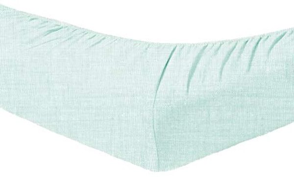 Zo!Home 1 x Spannbettlaken 200x200 cm Lino Mint Green