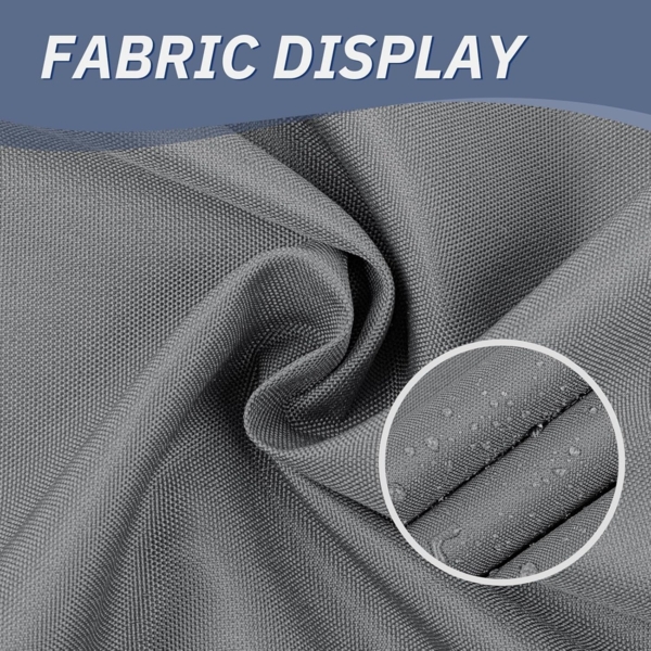 HENG FENG Balkon Sichtschutz 90x400 cm,160g/㎡ PES UV-Schutz Balkonverkleidung, Balkonabdeckung Wetterfest, mit Kabelbindern, Hellgrau Bild 2