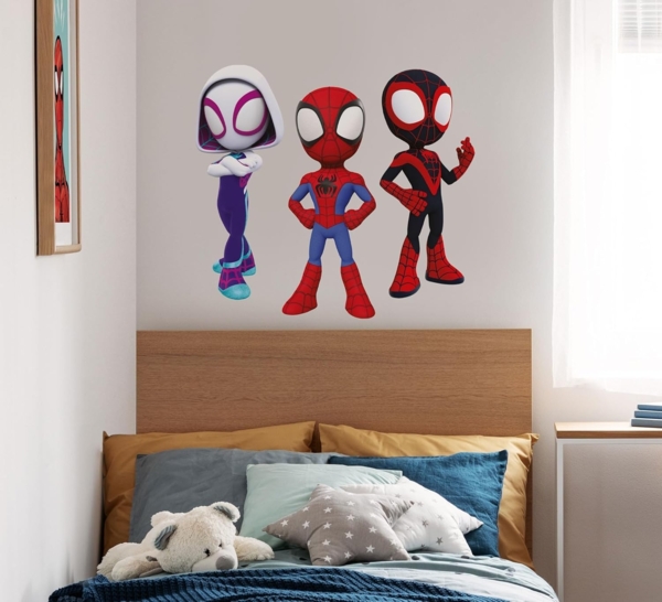 Komar Wandtattoo Spidey and His Amazing Friends Trio - Größe 50 x 70 cm (3 St), Künstler: Komar, selbstklebend, Wandsticker, Kinderzimmer