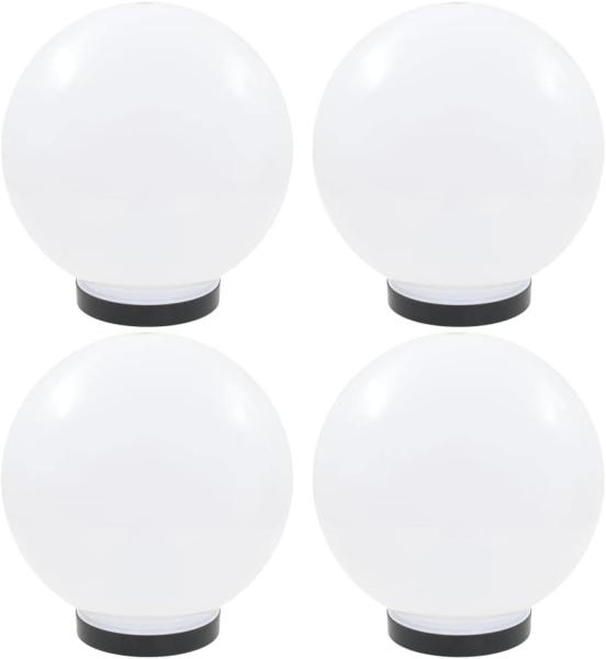 vidaXL LED-Gartenleuchten 4 Stk. Kugelförmig 25 cm PMMA 277142
