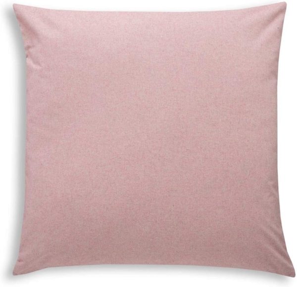 Traumschlaf Uni Melange Feinflanell Kissenbezug|70x90 cm| rose