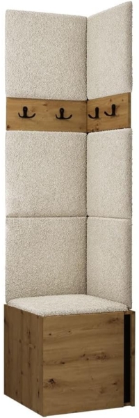 Garderoben-Set Monati XXI (Farbe: Eiche Artisan / Schwarz, Abriamo 03)