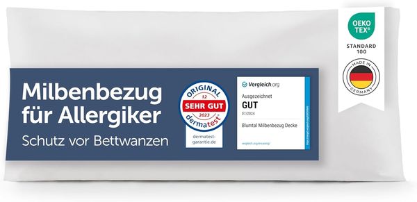 Blumtal Bettbezug Milbenbezug Allergiker Bettbezug oder Kopfkissenbezug- Milben Encasing, (1 St), bestehend aus dem High-Tech Spezialgewebe Evolon