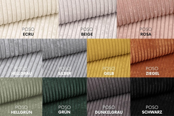 Kaiser Möbel Ecksofa Designer MODENA STUDIO L stoff Poso und Neve Bild 6