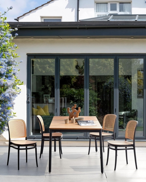 Gartenstuhl 4er Set PLOSE Beige Bild 2