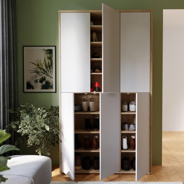 Mehrzweckschrank Schrank Alice Springs in Eiche und Secret Grey