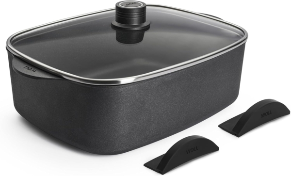 WOLL Gussbräter Premium Abnehmbarer Stielgriff 26 x 11 x 33 cm/ 7,5 L Guss-Aluminium alle Herdarten inkl. Induktion backofenfest bis 250 °C spülmaschinenfest