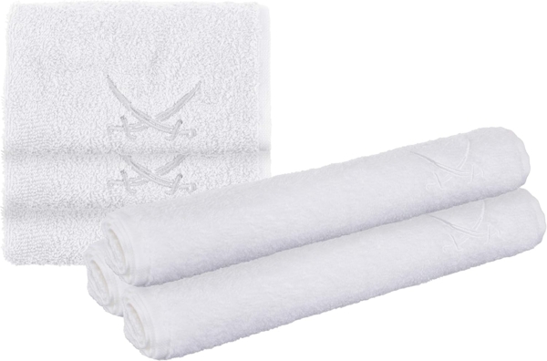 Sansibar Sylt Seiftuch Sansibar 6er Set Frottier-Serie Classic, 30x30 cm, (Set), mit hochwertiger Sansibar Säbel Stickerei