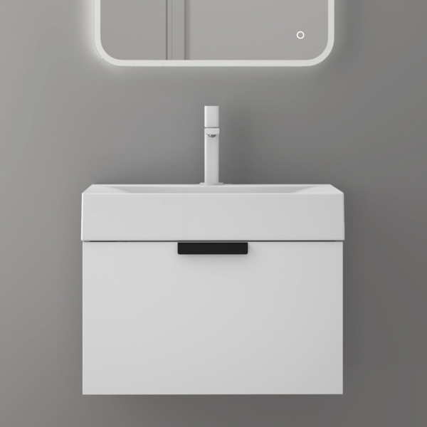 doporro Badmöbel-Set Design Waschtisch-Unterschrank Soft-Close Badschrank-Set Lonato, Soft-Close Mechanismus