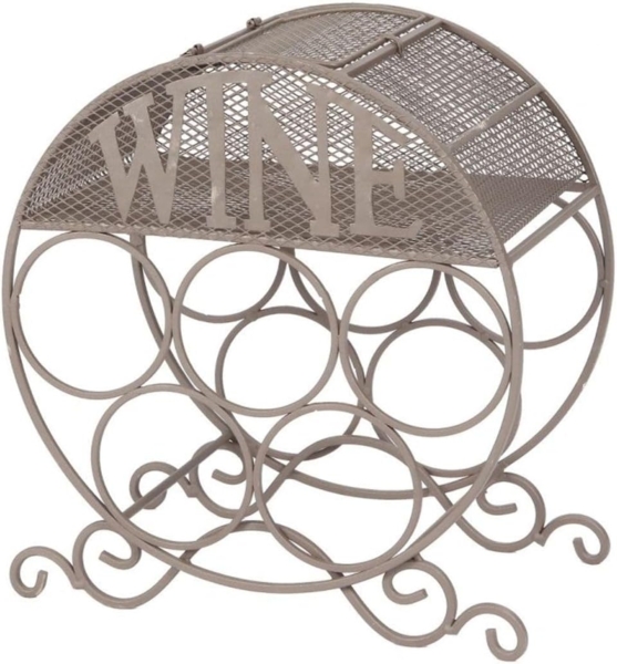 Wein-Flaschenständer für 5 Flaschen in Braun oder Weiß ca. 33 x 31 x 18 cm braun