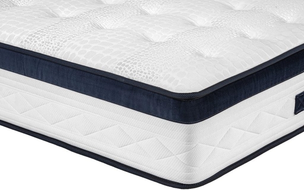 Vente-unique - Set 180 x 200 cm - Bettkasten weiß - Taschenfederkernmatratze 5 Zonen - Kühlender Bezug - Höhe 28 cm - KOROVOU von YSMÉE Bild 3