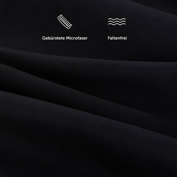 Blumtal® Mikrofaser Spannbettlaken 150x200 cm - Bettlaken 150x200, Oeko-Tex Zertifiziert, bis 25cm Matratzenhöhe, Leintuch 150x200 cm, Spannleintuch - Schwarz Bild 4