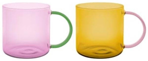 Remember Becher Glasbecher FRED 2er-Set rose-yellow, Glas, Remember Glasbecher FRED 2er-Set - rose-yellow
