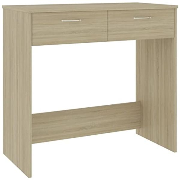 Schreibtisch, Spanplatte Sonoma-Eiche, 80 × 40 × 75 cm