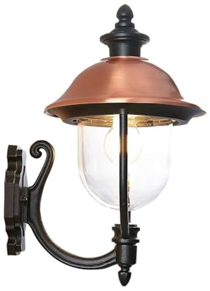 Lindby Außen-Wandleuchte Clint, Metall, Kupfer IP44, 1 x 60 W