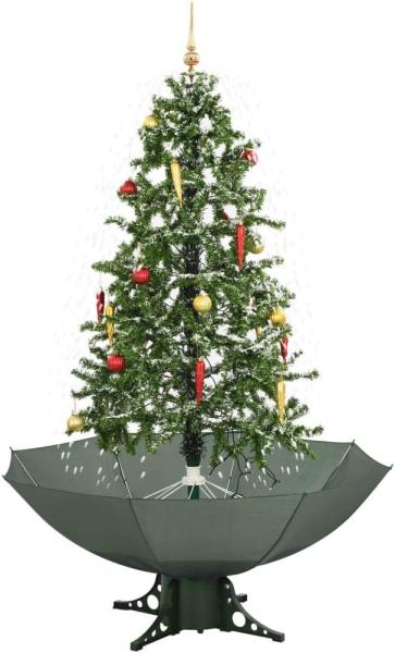 vidaXL Schneiender Weihnachtsbaum mit Schirmfuß Grün 170 cm 284335