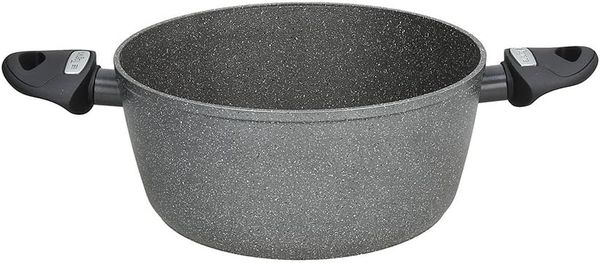 Tognana wi75814amnf Kasserolle 2 Griffe Mythos, Aluminium, Grau Marble