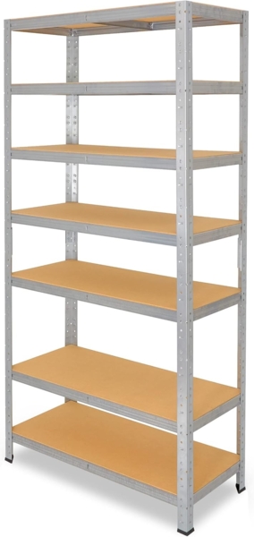 shelfplaza HOME 180x110x45 cm Schwerlastregal in grau-verzinkt mit 7 Böden und 125 kg Traglast pro Boden Bild 7