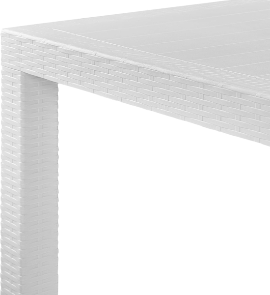 Gartentisch Kunststoff Weiß FOSSANO Bild 5