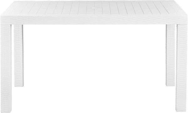 Gartentisch Kunststoff Weiß FOSSANO Bild 4