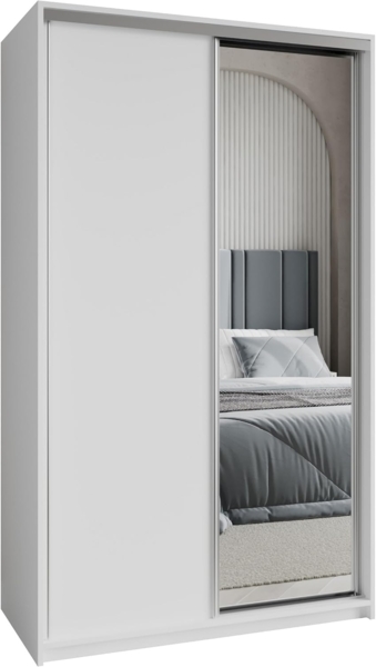 Masseno Schwebetürenschrank TAVI Kleiderschrank mit Spiegel und Schubladen Schlafzimmerschrank