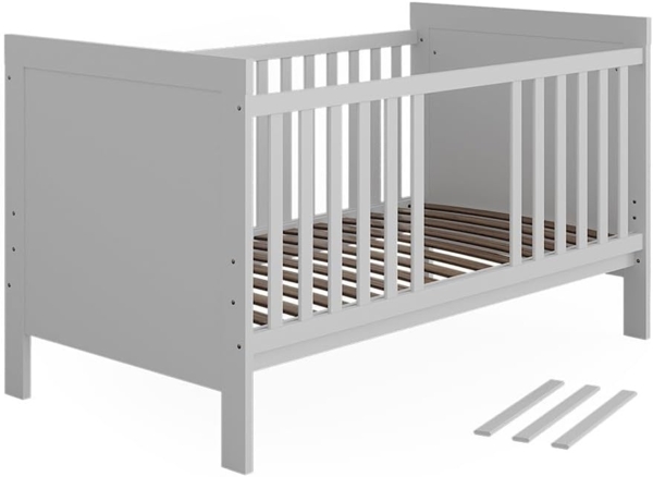 Babybett Ajaton Weiß 144.4 x 83 cm Vitalispa