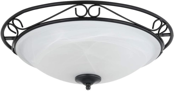 Rabalux Athen Wand & Deckenleuchte 3x E27 schwarz, weiß Alabaster