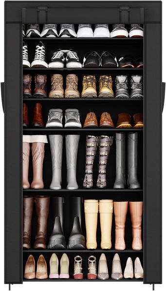 Sekey Schuhschrank 9 Etagen, Schuhregal mit Staubdichtem Überzug, Schuhregal Geschlossen für 40-45Paar Schuhe,Schuhaufbewahrung für Flur und Wohnzimmer-85 x 28 x 162 cm