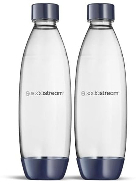 SodaStream 2 spülmaschinenfeste Flaschen dunkelblau