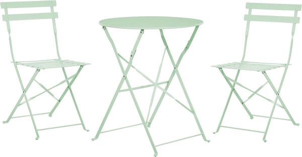 Bistro Set FIORI Metall Mintgrün