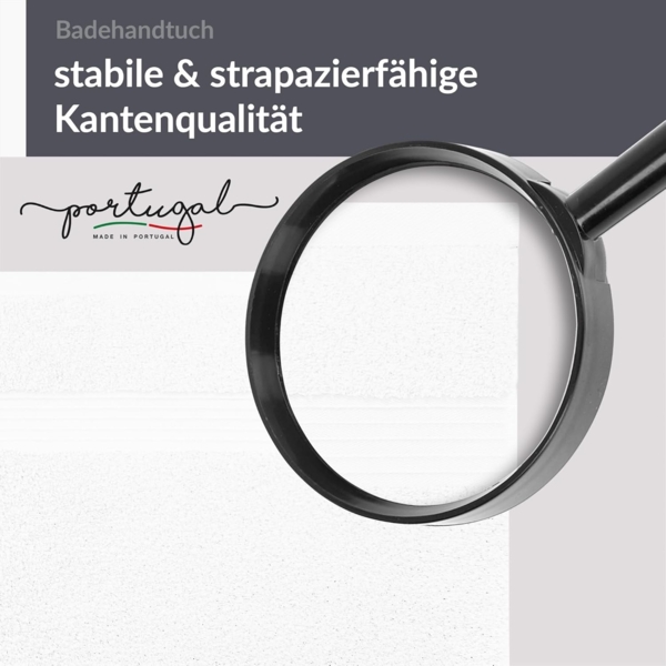 Lashuma Saunatuch Linz, Frottee (1-St), Weißes Badetuch 100x200 cm Baumwolle Bild 6