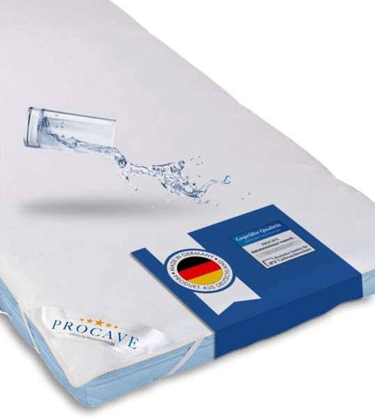 PROCAVE Matratzenschoner wasserdicht - Matratzenbezug - Inkontinenzunterlage - atmungsaktive Matratzenauflage - Matratzenschutz mit Anti-Milben Schutz - Made in Germany - 80x160 cm