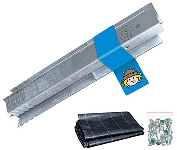 WICKEY Bodenanker Erdanker Winkelanker-Set 4 Stk. für Spielturm inkl. Unkrautvlies, Anker, Pfostenanker für Klettergerüst und Gartenzaun