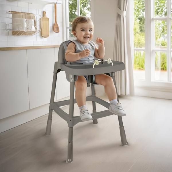 Kinderstuhl mit Tablett Babystuhl Babysitz Fußstütze Antilope Essstuhl Hochstuhl Bild 2