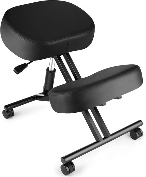 Kniehocker Ergonomisch, höhenverstellbarer Kniestuhl mit dicken Schaumstoffkissen für Heim und Büro, Neue verbesserte Luftpumpe