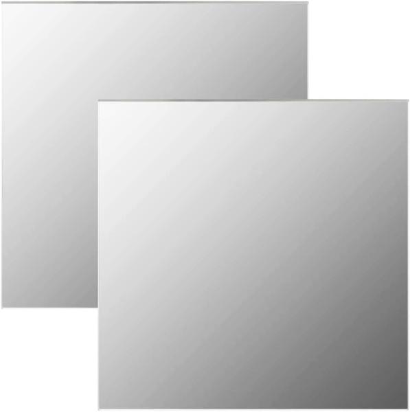 vidaXL Wandspiegel 2 Stk. 60x60 cm Quadratisch Glas 3051624
