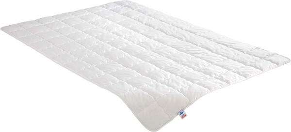 Irisette Steppbett Wasch-Seide, 60% Wildseide, 40% Baumwolle, inkl. Aufbewahrungstasche, 155x220 cm, weiß
