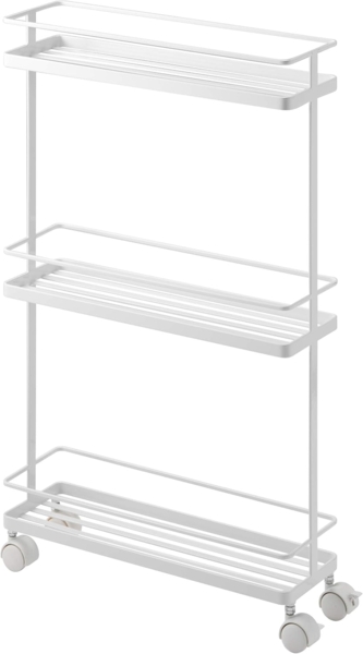 Yamazaki Servierwagen aus weißem Stahl mit Rollen - L38 cm - Weiß Bild 1