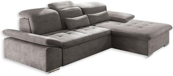 Couch WAYNE Ecksofa Sofa Schlafcouch Bettsofa Sofabett grau L-Form rechts